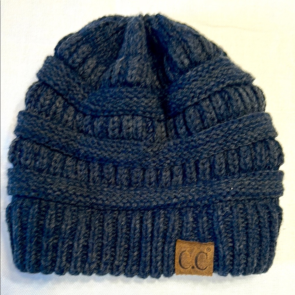 C.C Black Knit Beanie Hat